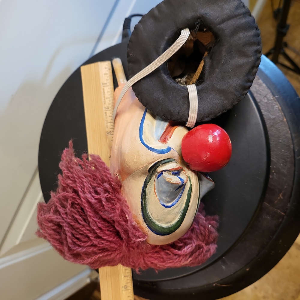 Antique Hand Carved and Painted Puppet Clown Head 🤡 - Picture 13 of 14